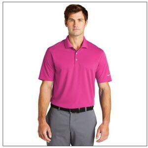 Nike Golf Men's Dri-FIT Micro Pique 2.0 Polo Shirt size L Dark Pink